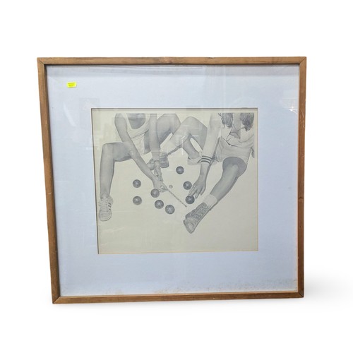 624 - Celestino Valenti (British b.1943), pencil drawing, signed and dated 12/3/80, framed 73 x 69cm