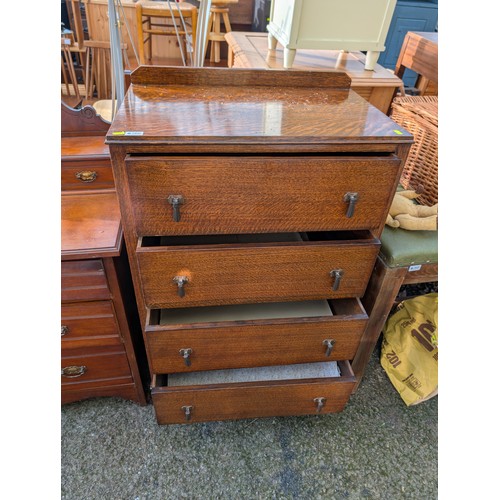 266 - Chest with 4 Drawers Art Deco HandlesW 71. D 45. H 109.