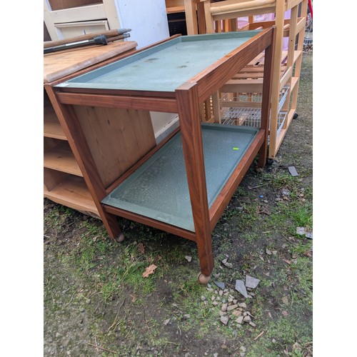 277 - Vintage Tea Trolley with Removable Tray insertsW 77. D 47. H 71.