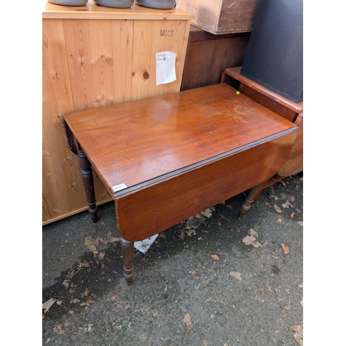 312 - Drop Leaf Table W 91. D 52. (Unextended)H 71.