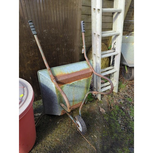 203 - Galvanized wheelbarrow.