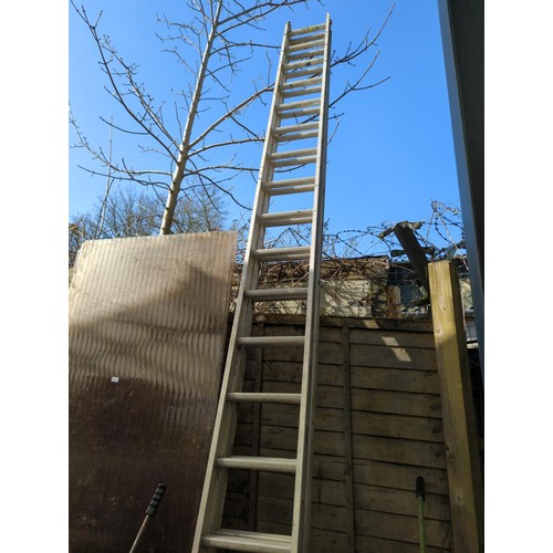 204 - Large extending ladder. 