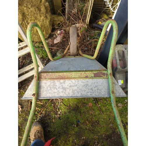 205 - Small Galvanized Wheelbarrow with solid wheel 