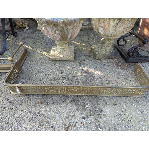 36 - Small brass fire surround W48 x D17 x H11cm