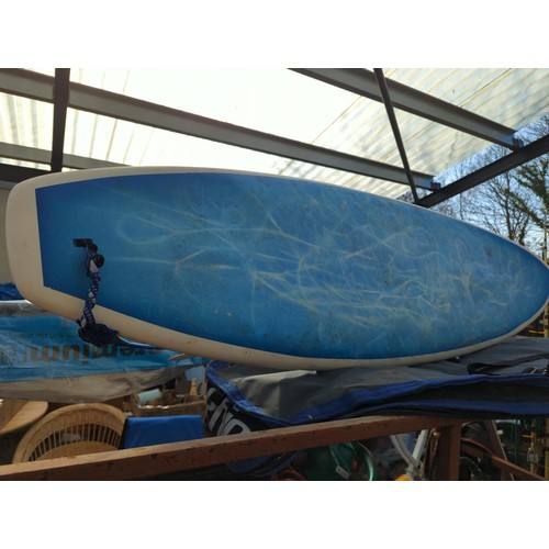 370 - Unknown Brand Surf Board including bag & strapL 7ftW 56cm