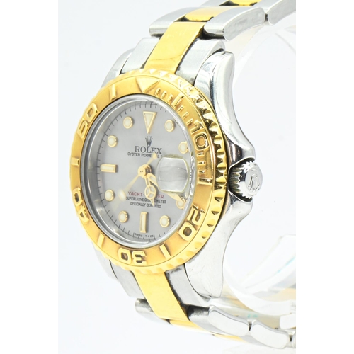 2 - Rolex Yacht-Master ladies 18ct gold and stainless steel wristwatch with date and bracelet, circa 199... 