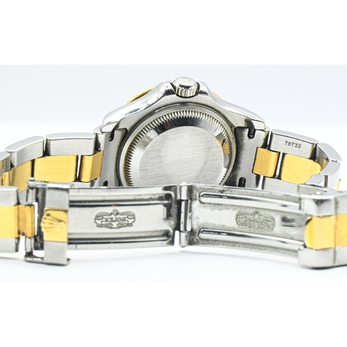 2 - Rolex Yacht-Master ladies 18ct gold and stainless steel wristwatch with date and bracelet, circa 199... 