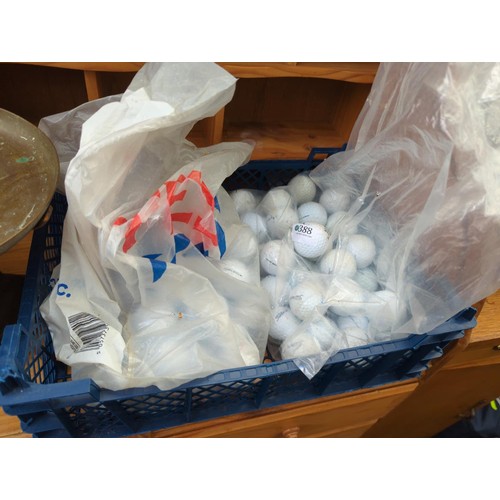 388 - 2 x Bags of golf balls including Dunlop & Fitleist + Practice Matte