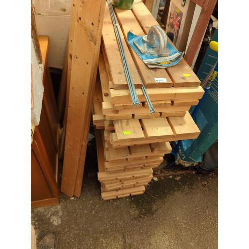 395 - Adjustable Wooden Garage Shelving unit