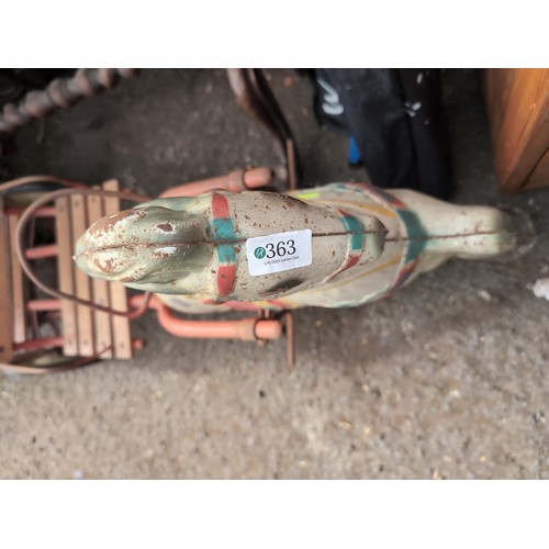 363 - Vintage Mobo Toy pedal horse and cart