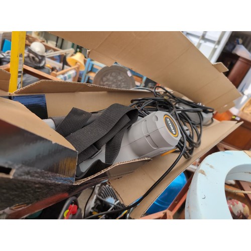 396 - Titan electric pole hedge trimmer in box