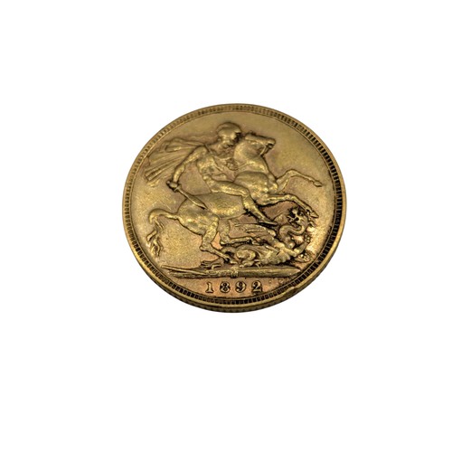30 - Victoria (Jubilee Head) 1892 Melbourne mint full sovereign