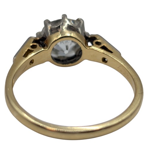 40 - Asprey diamond ring, centring a claw-set old mine-cut diamond estimated to weigh 1.75 carats, centra... 