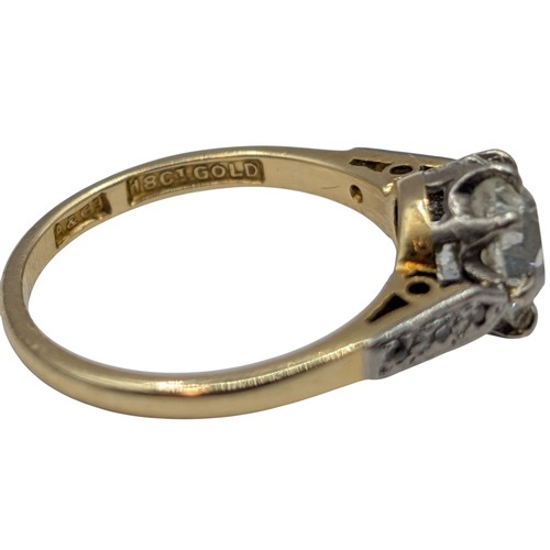 40 - Asprey diamond ring, centring a claw-set old mine-cut diamond estimated to weigh 1.75 carats, centra... 