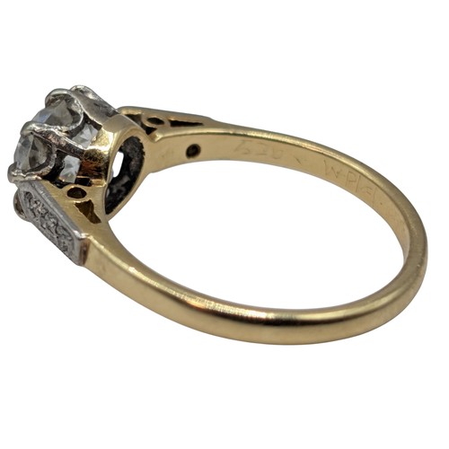 40 - Asprey diamond ring, centring a claw-set old mine-cut diamond estimated to weigh 1.75 carats, centra... 