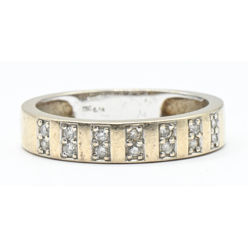 55 - 18ct gold and diamond ring, hallmarked, size M1/2, gross weight 3.27 grams