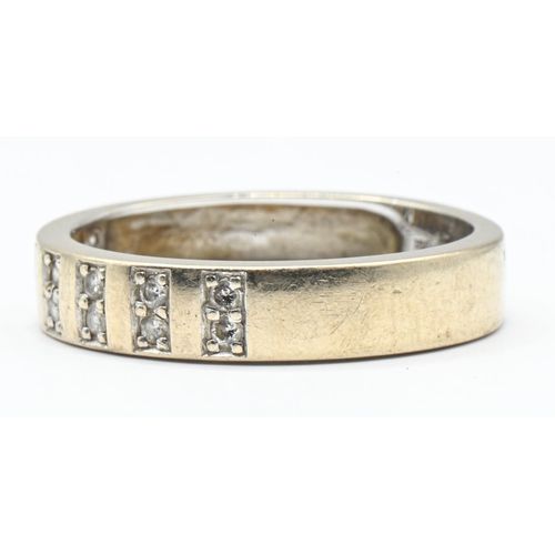 55 - 18ct gold and diamond ring, hallmarked, size M1/2, gross weight 3.27 grams