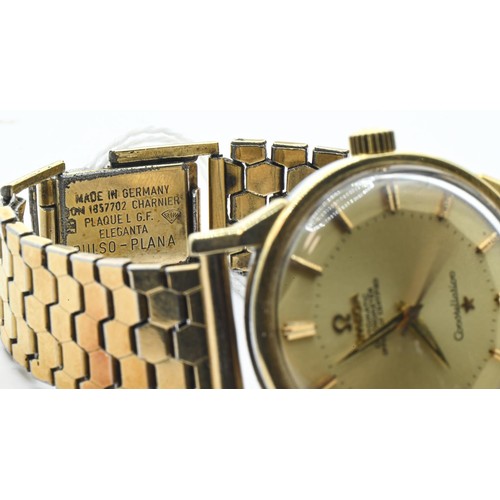 1 - Omega Constellation automatic Chronometer gent's gold plated watch, circa 1963, the champagne dial w... 