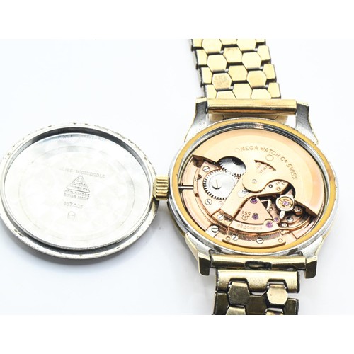 1 - Omega Constellation automatic Chronometer gent's gold plated watch, circa 1963, the champagne dial w... 