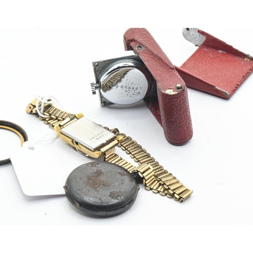 26 - Tudor ladies gold plated wristwatch, 17 rubies, with stainless steel back, case width 16mm, winder d... 