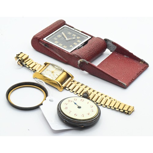 26 - Tudor ladies gold plated wristwatch, 17 rubies, with stainless steel back, case width 16mm, winder d... 