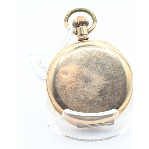 23 - Gold plated Star cased half hunter pocket watch, movement no. 815398, case diameter 50mm