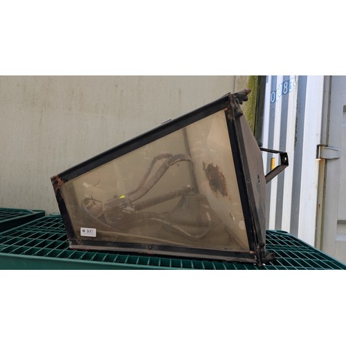 101 - Large outdoor lantern. H64cm.