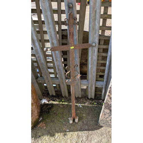 131A - Wrought Iron French Cross, circa C18, Ht. 107cmoriginally purchased from Robert Lenkiewicz