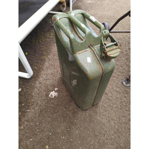 119 - 20 litre green jerry can.