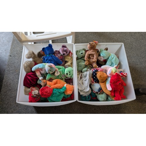 403 - 2 drawers of mixed Beanie Babies