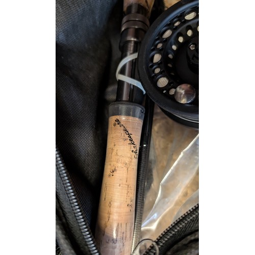 382 - Airflow Delta classic 10ft fishing in case + Omni Shakespeare 9.6ft rod + 2 landing nets
