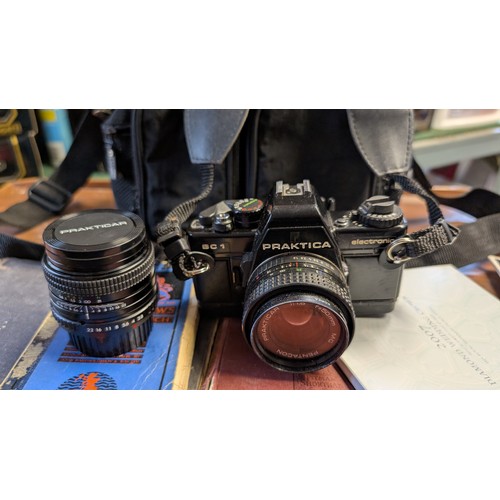 365 - Praktica camera BC1 1:1.8 F=50mm + 2x lenses in case + Vario Camera + 2007 diamond wedding crown + 1... 