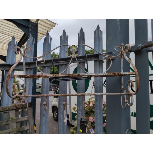 132A - Metal wall-hanging 6 hook coat rack. W77cm D22cm H45cm.&nbsp;