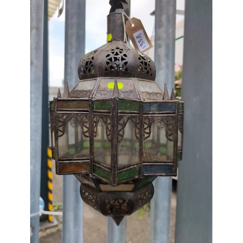 133A - Moroccan-style garden lantern. H52cm.