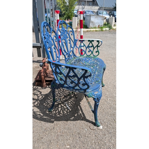 135A - Aluminium garden bench in blue&nbsp;