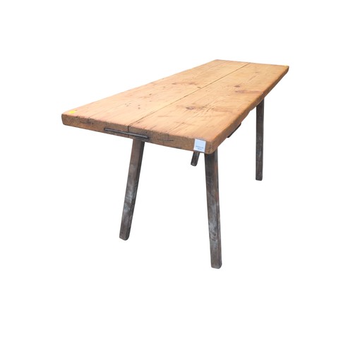 Hallway table with splayed legs. L180cm W60cm H85cm.