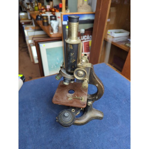 Prior of London brass microscope, from the botanical dept. of KCL.