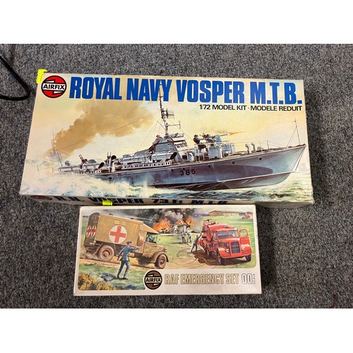 2 x Air fix modelling kits - 'RAF Emergency set' & 'Royal Navy Vosper M ...