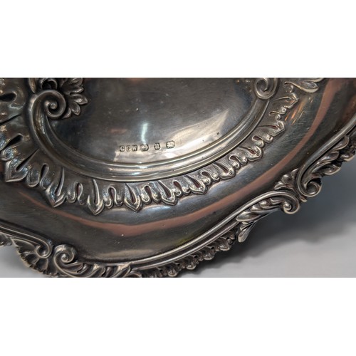 336 - Set of four Late Victorian silver footed bonbon dishes,&nbsp;G C W, Birmingham 1894, length 14.2cm, ... 