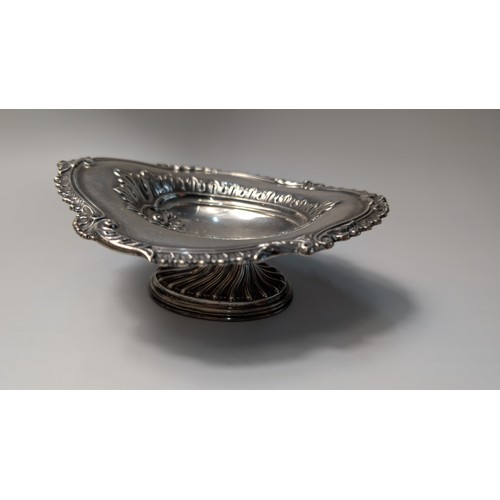 336 - Set of four Late Victorian silver footed bonbon dishes,&nbsp;G C W, Birmingham 1894, length 14.2cm, ... 