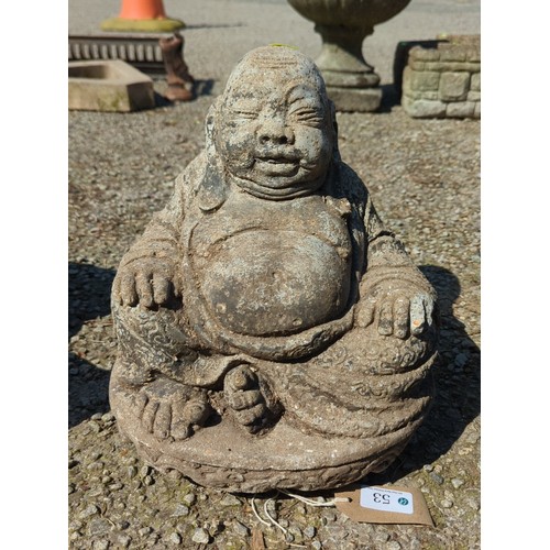 53 - Concrete garden figure modelled as the laughing Buddha.
