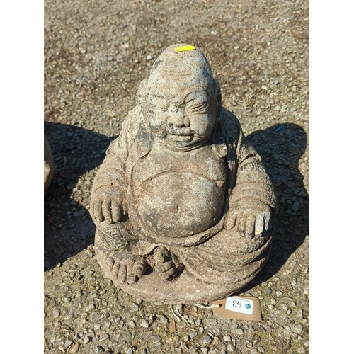 53 - Concrete garden figure modelled as the laughing Buddha.