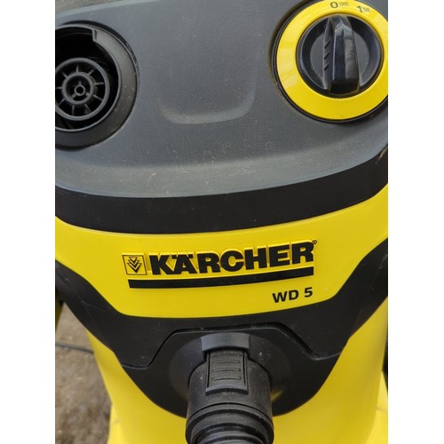 121 - Kärcher WD 5 wet-and-dry vacuum cleaner, model no. 1.348-203.0, IPX4, 1100W.