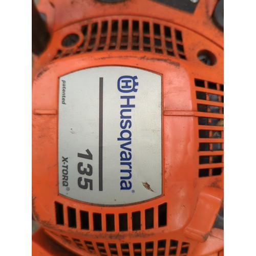 127 - Husqvarna model 135 X-Torq petrol chainsaw.