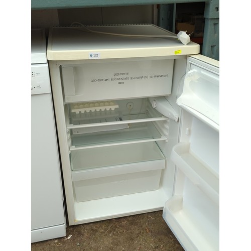 137 - Zanussi Electrolux under-counter larder refrigerator, model ZR 65/2 W; accompanied by instruction bo... 