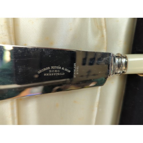 161 - A group of assorted cutlery, including a cased George Hides & Son, Echo, Sheffield stainless ste... 