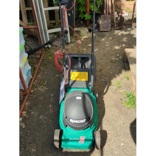 194 - Qualcast ‘Quadtrak 30’ corded electric lawnmower.