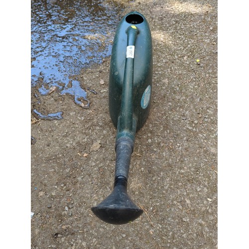 197 - Sankey Home & Garden Products long-reach plastic watering can, 7-litre capacity, in dark green w... 