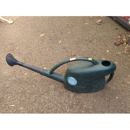 197 - Sankey Home & Garden Products long-reach plastic watering can, 7-litre capacity, in dark green w... 