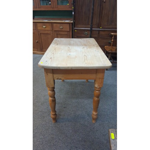 240A - Pine farmhouse kitchen table.
